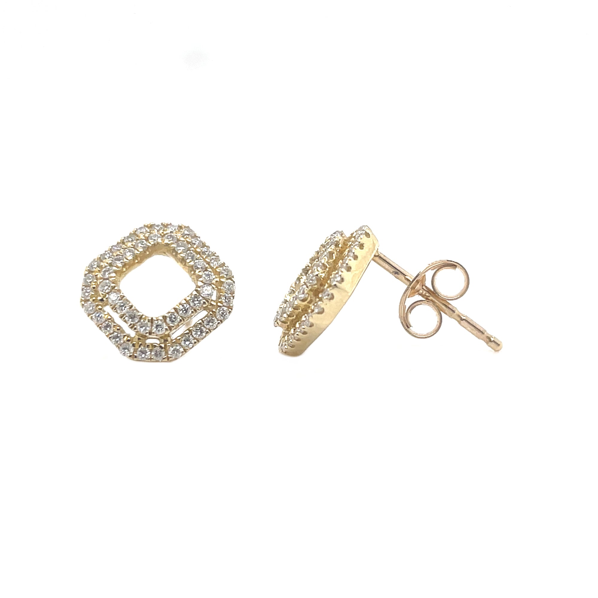 14ct Gold Diamond Jacket Earrings