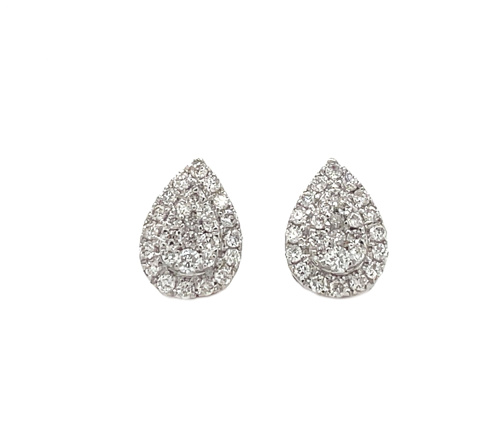 18ct Pear Cluster Earring Set