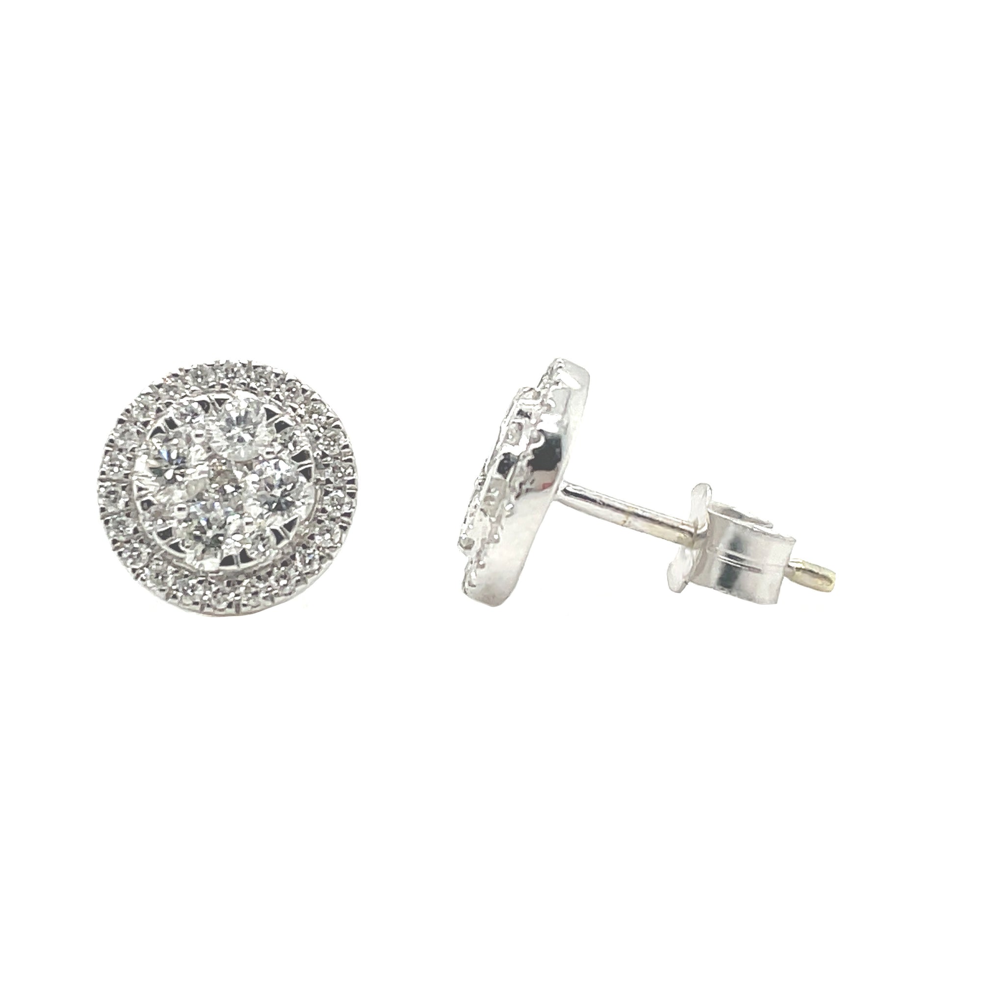 18ct Cluster Diamond Earrings