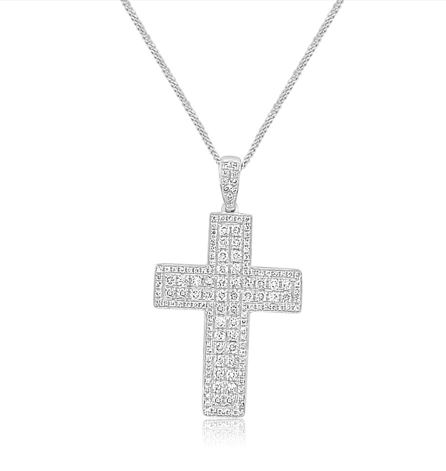 18ct Diamond Cross Pendant