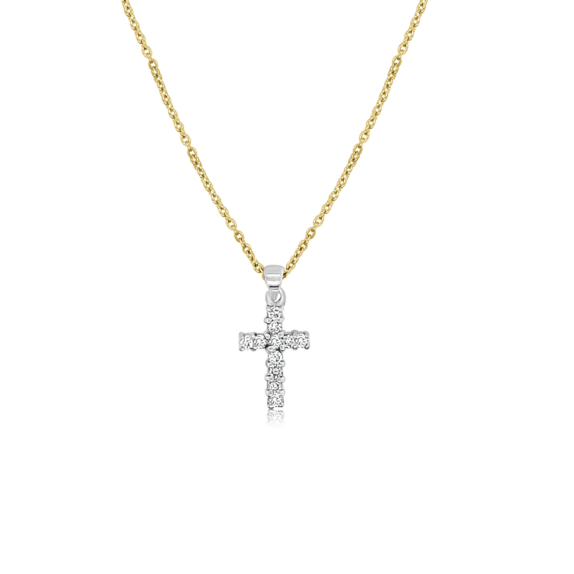 9ct Diamond Cross Chain