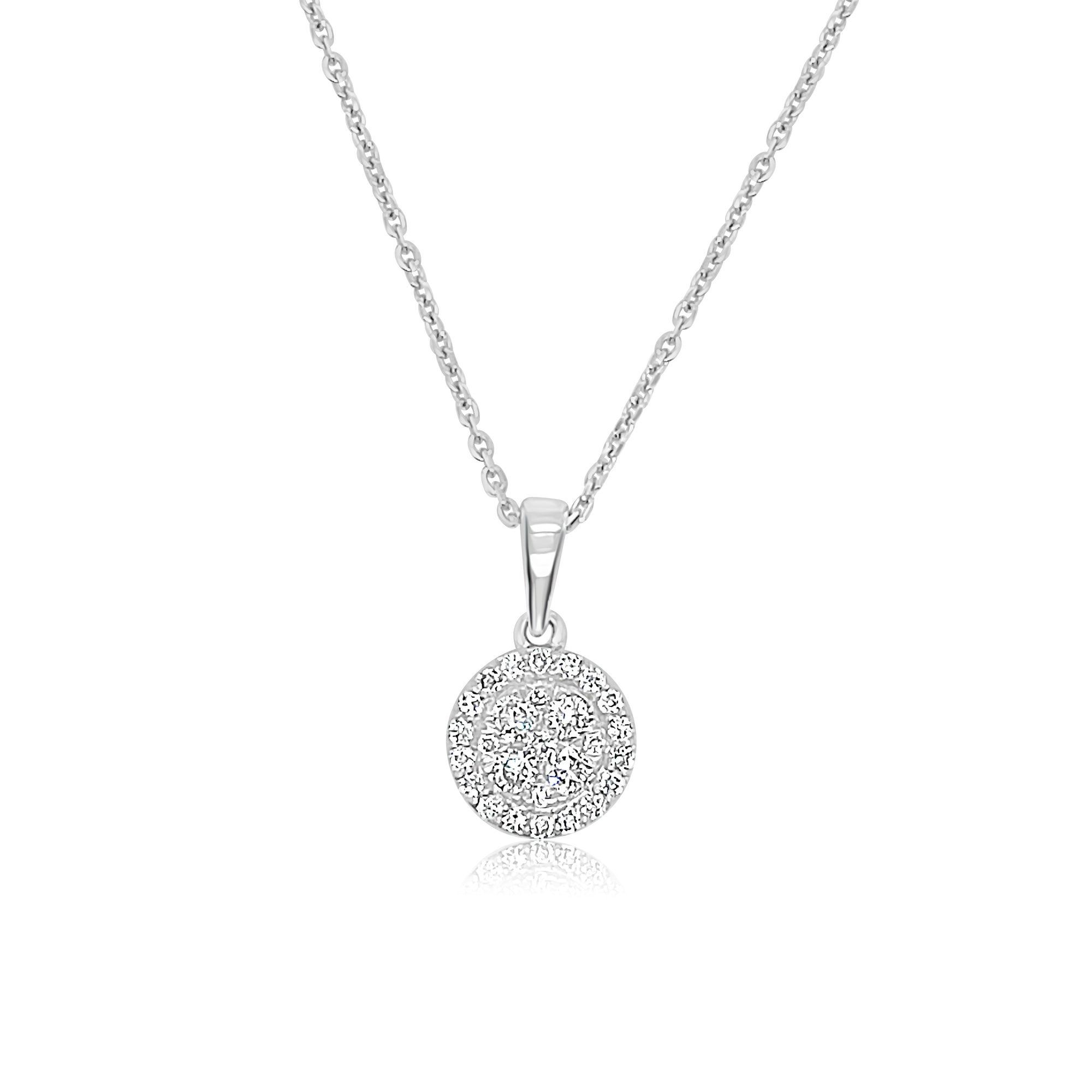 18ct Round Cluster Necklace