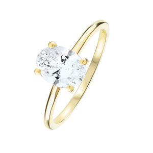 Yellow Gold Oval Solitaire