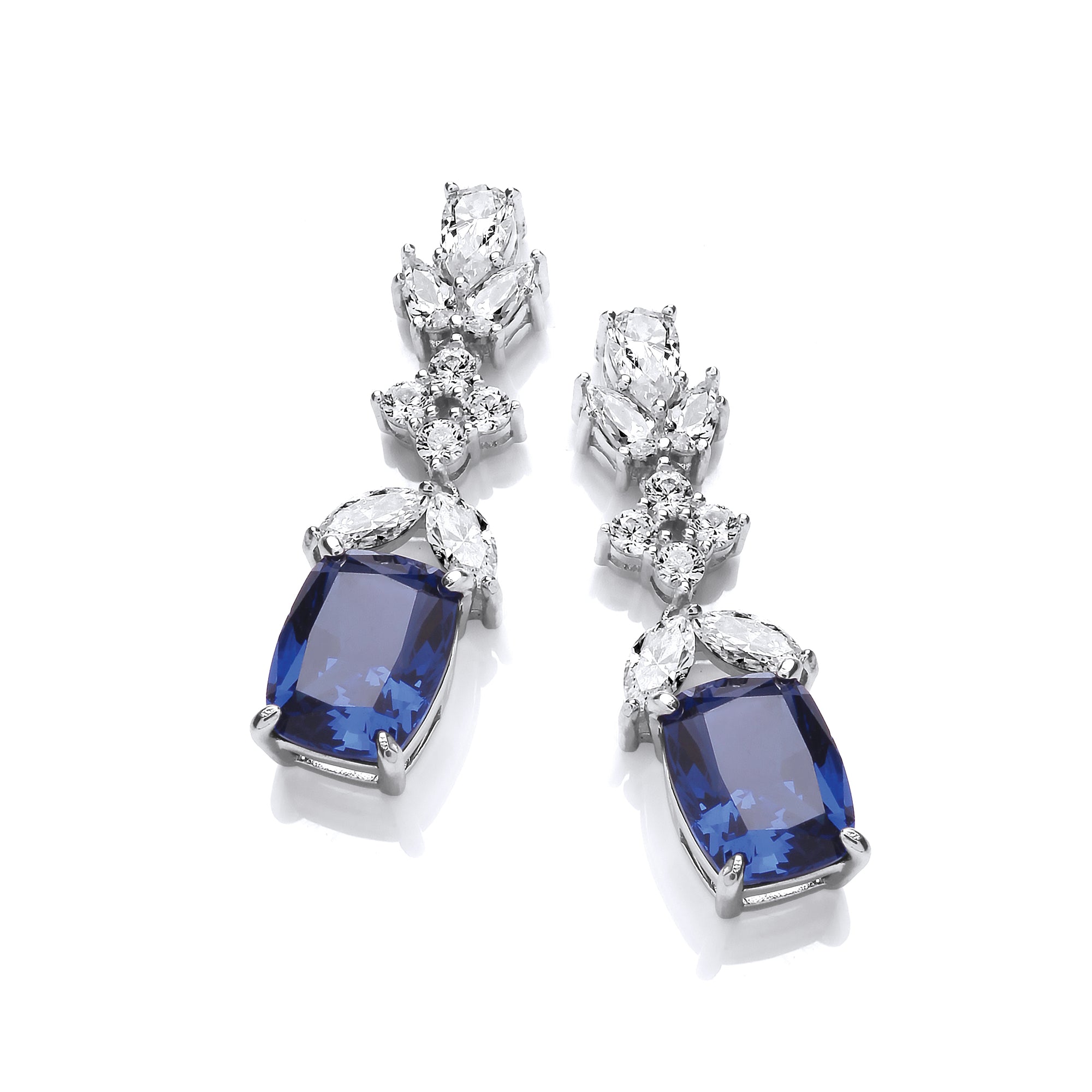 Diamond & Gemstone Drop Earrings
