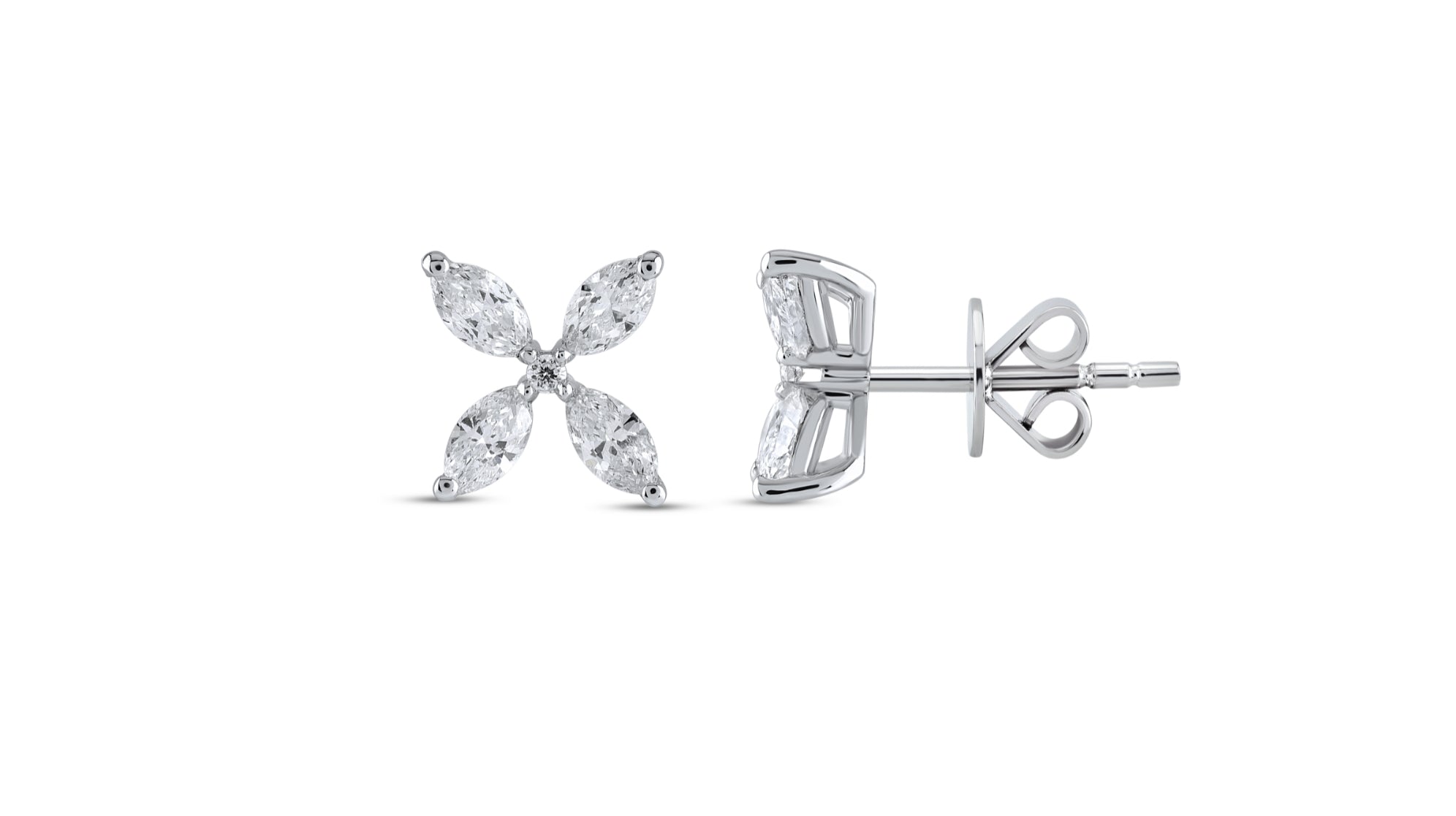 Marquise Diamond Earrings 0.98ct