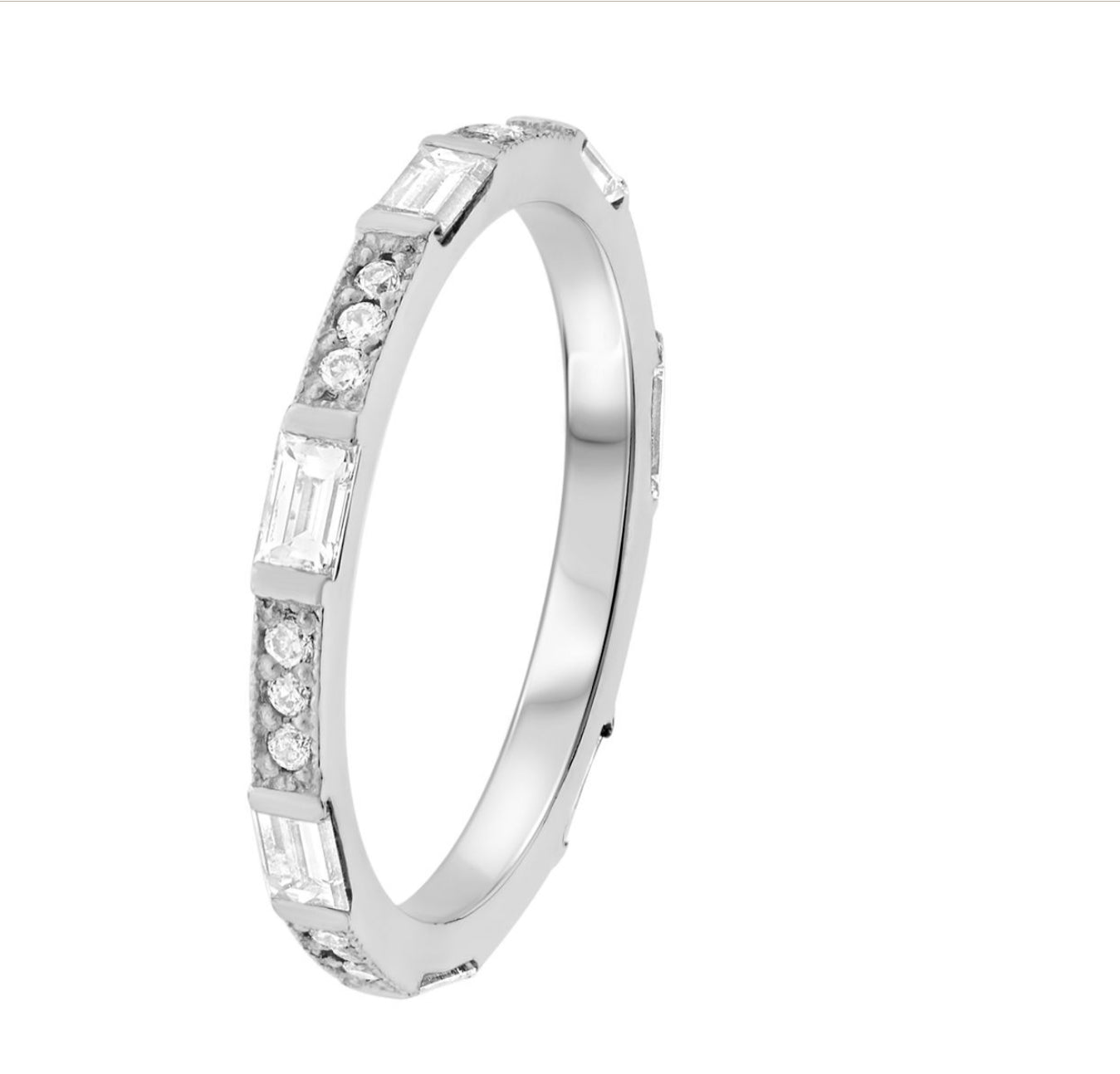 Platinum Baguette Radiant Ring