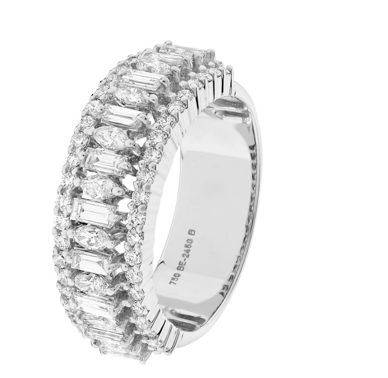 18ct Marquise, Round & Baguette Band