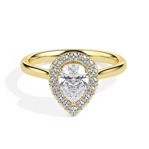18ct Pear Halo Engagement Ring